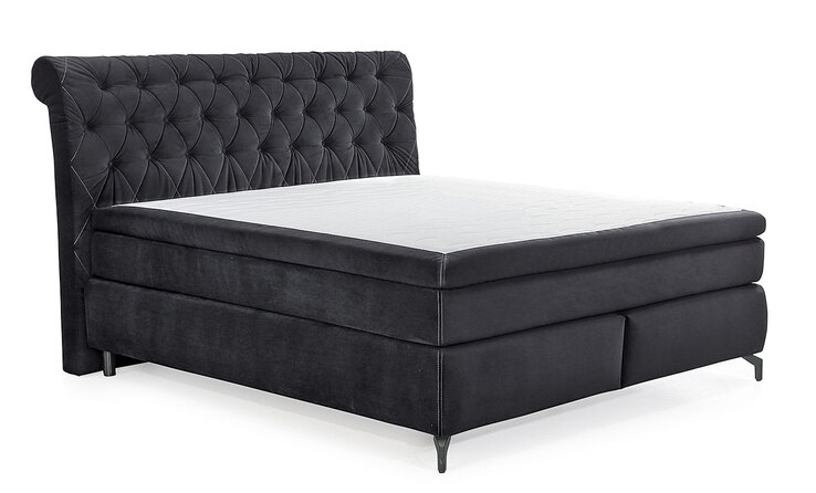 Boxspringbett SVENJA 180 x 200 cm schwarz