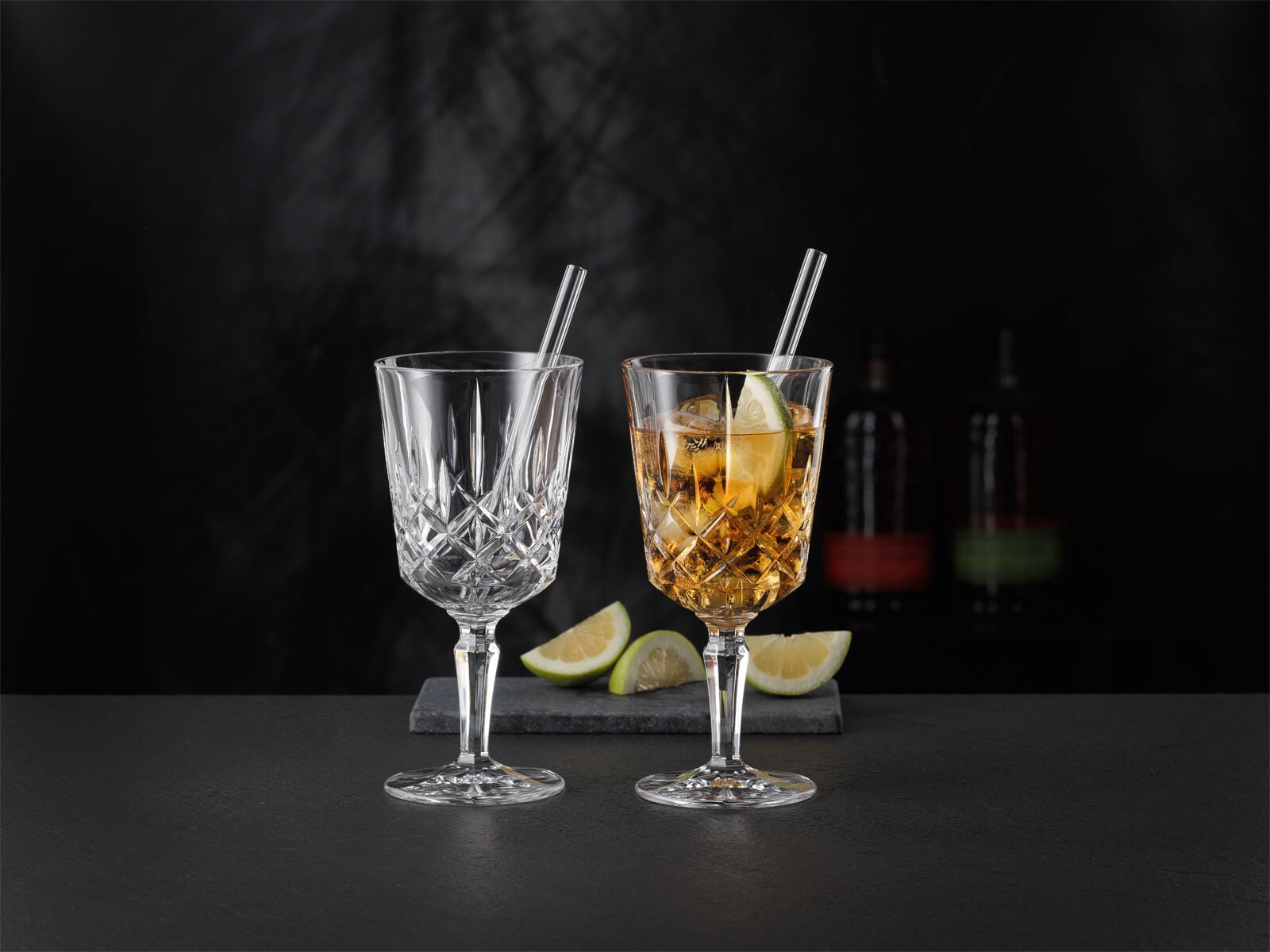 Nachtmann Cocktailglas mit Trinkhalm Set NOBLESSE 6-teilig - je 355 ml 