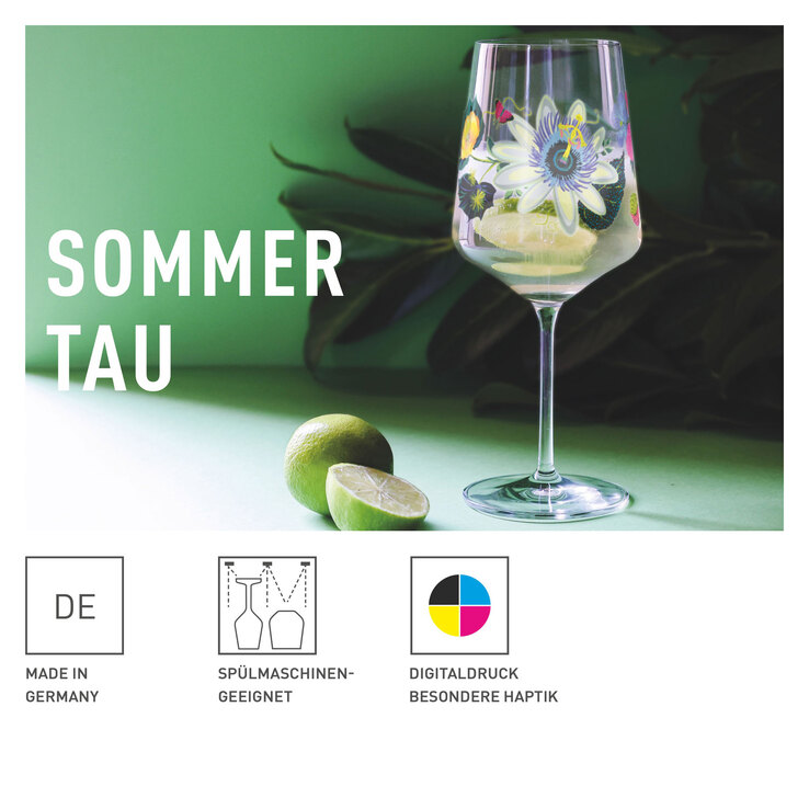 RITZENHOFF Aperitifglas SOMMERTAU HUGO 4er Set Blumen Kristallglas