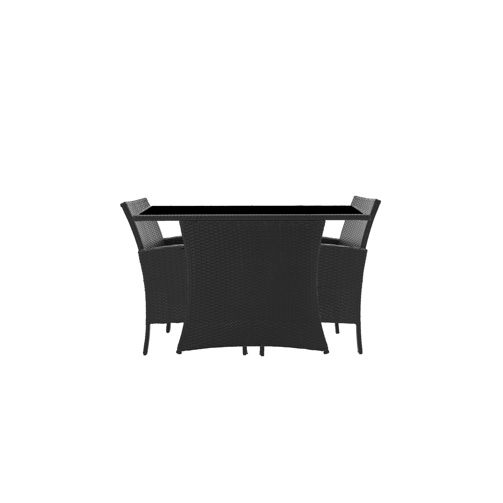 Gartenmöbel Set 3-teilig schwarz