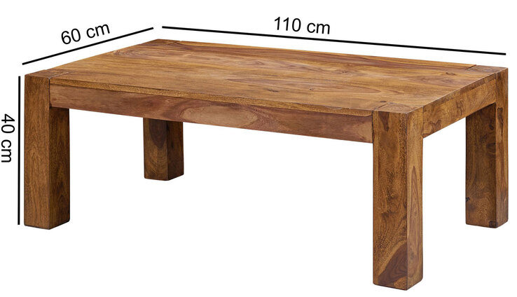 Couchtisch 110 x 60 cm Sheesham