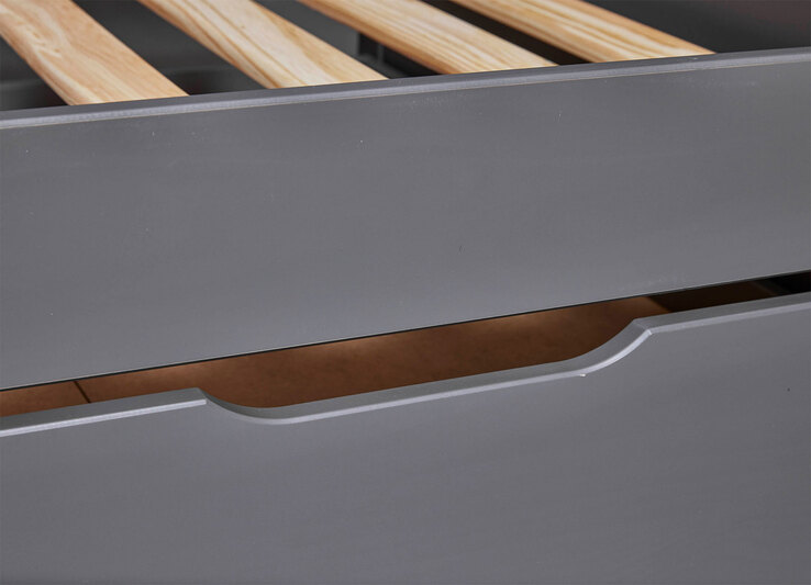 Stauraum-/Funktionsbett NIELES 90 x 200 cm grau