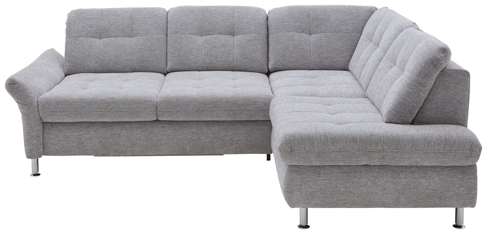 Ecksofa SEVRAN mit Schlaffunktion 242 x 210 cm alu