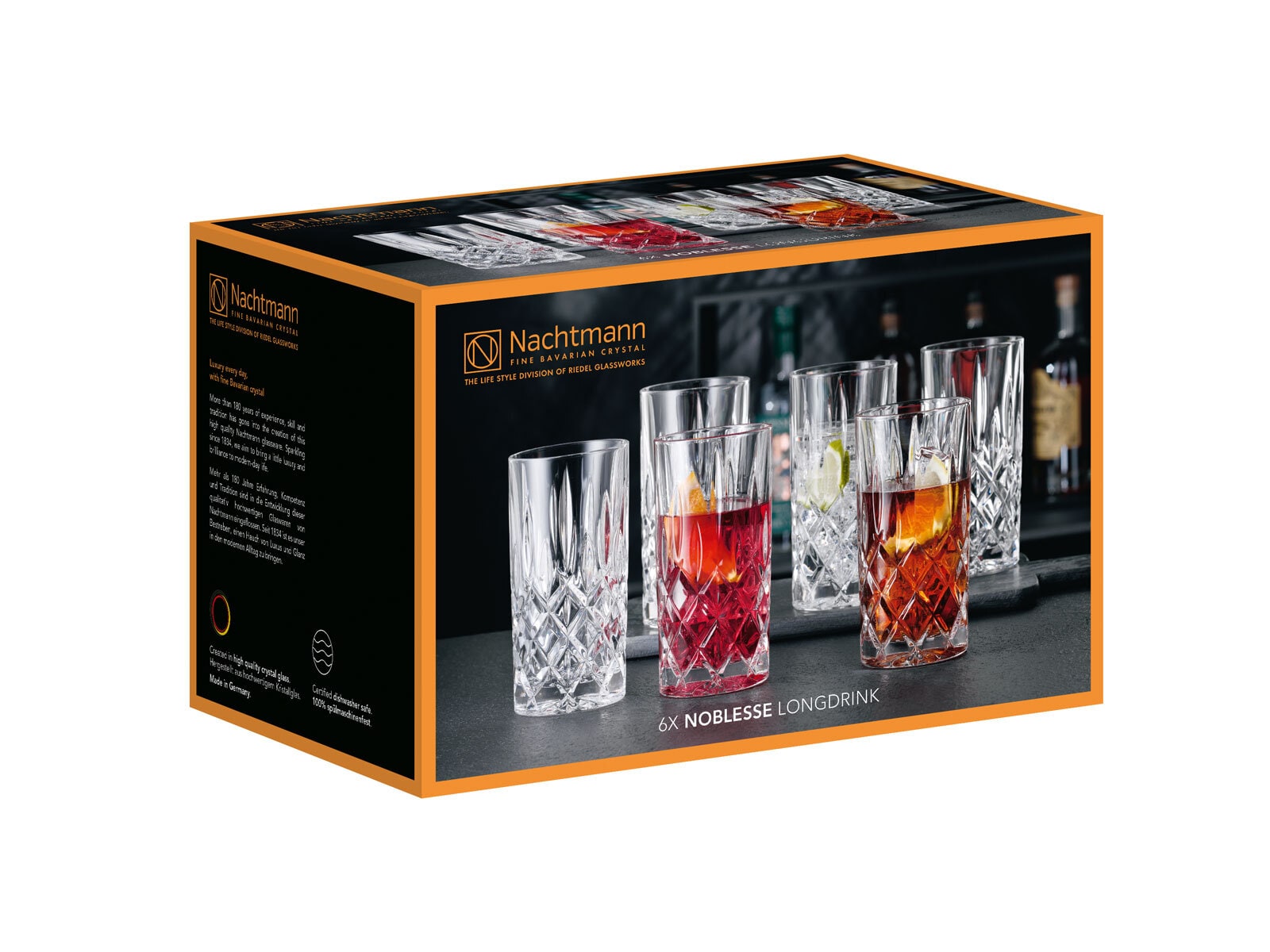 Nachtmann 6er Set Longdrinkglas NOBLESSE II je 375 ml