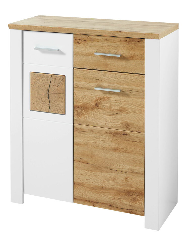 vito Schuhschrank MATERIO 39 x 90 x 105 cm Holznachbildung braun/weiß
