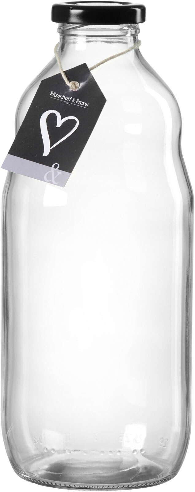 Ritzenhoff & Breker Vorratsflasche MARA 1000 ml rund Glas