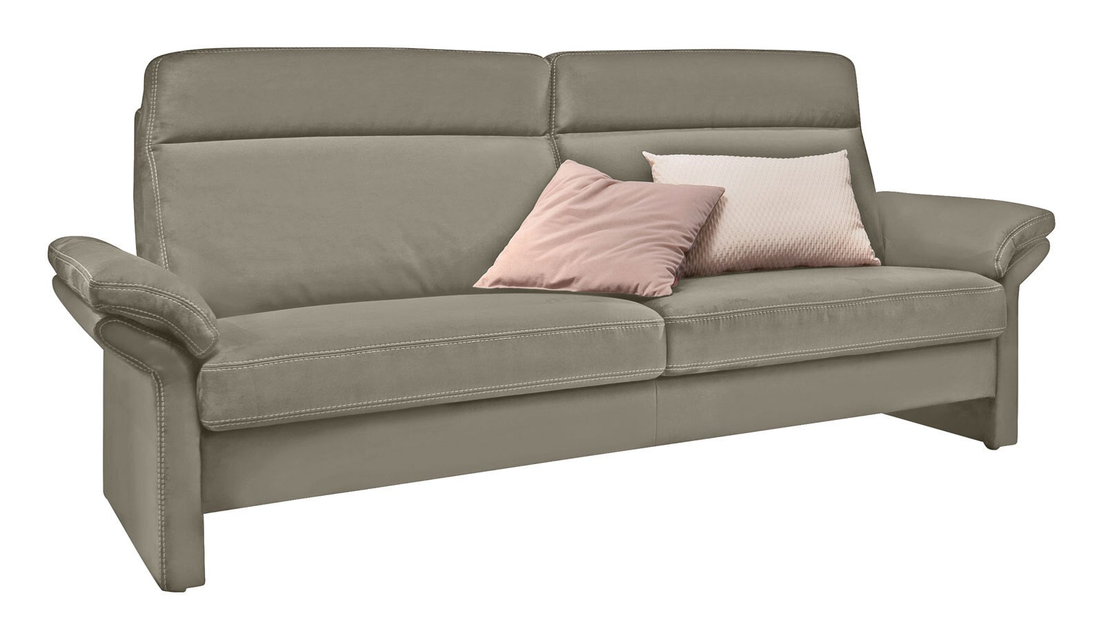LASCONDO Sofa 3-Sitzer MAXIM I 198 cm Stoffbezug crown olivgrün