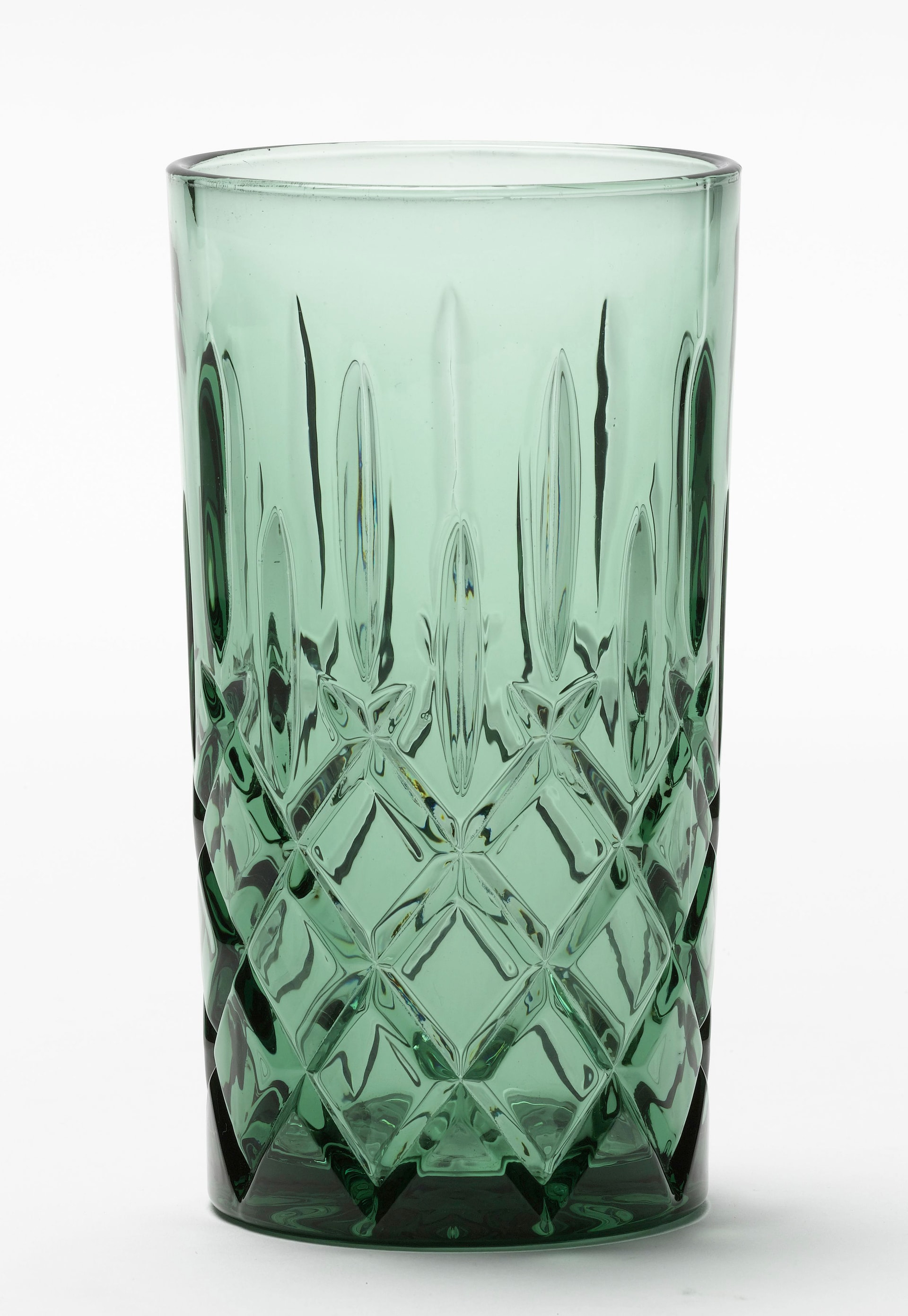 casaNOVA Trinkglas KRISTALL 300 ml dunkelgrün 13,5 cm