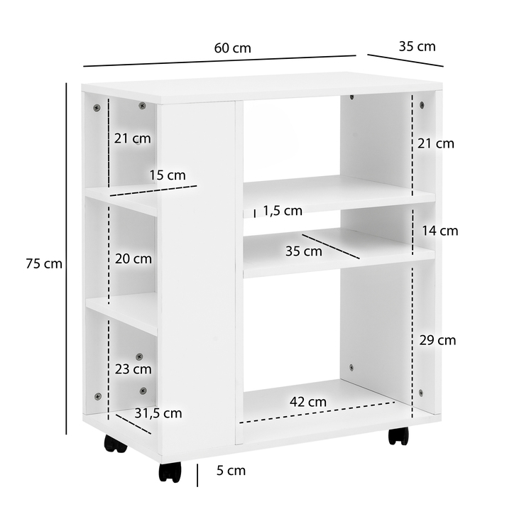 CASAVANTI Regal 60 x 75 cm Weiß