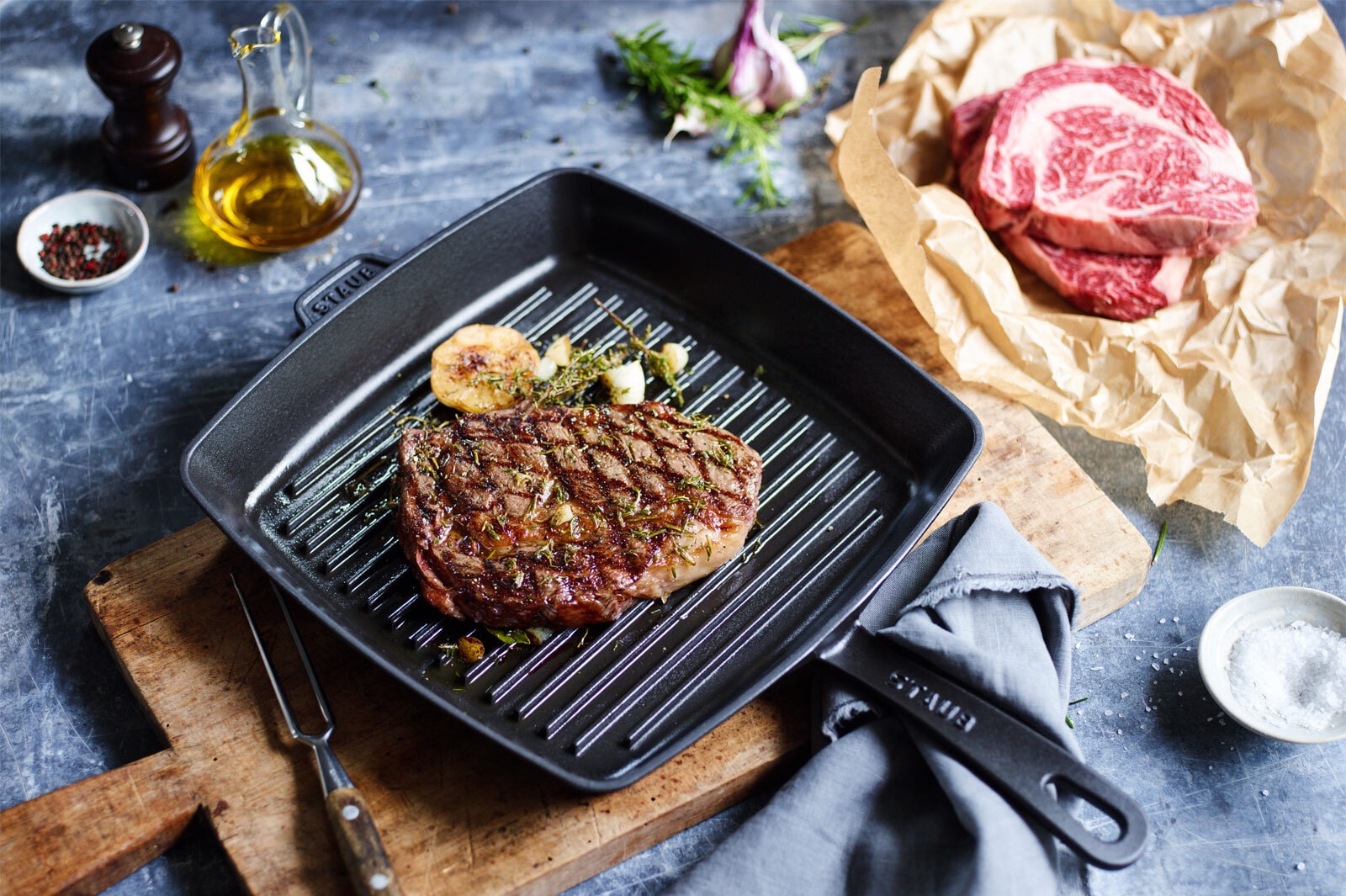 staub Grillpfanne GRILL PANS schwarz