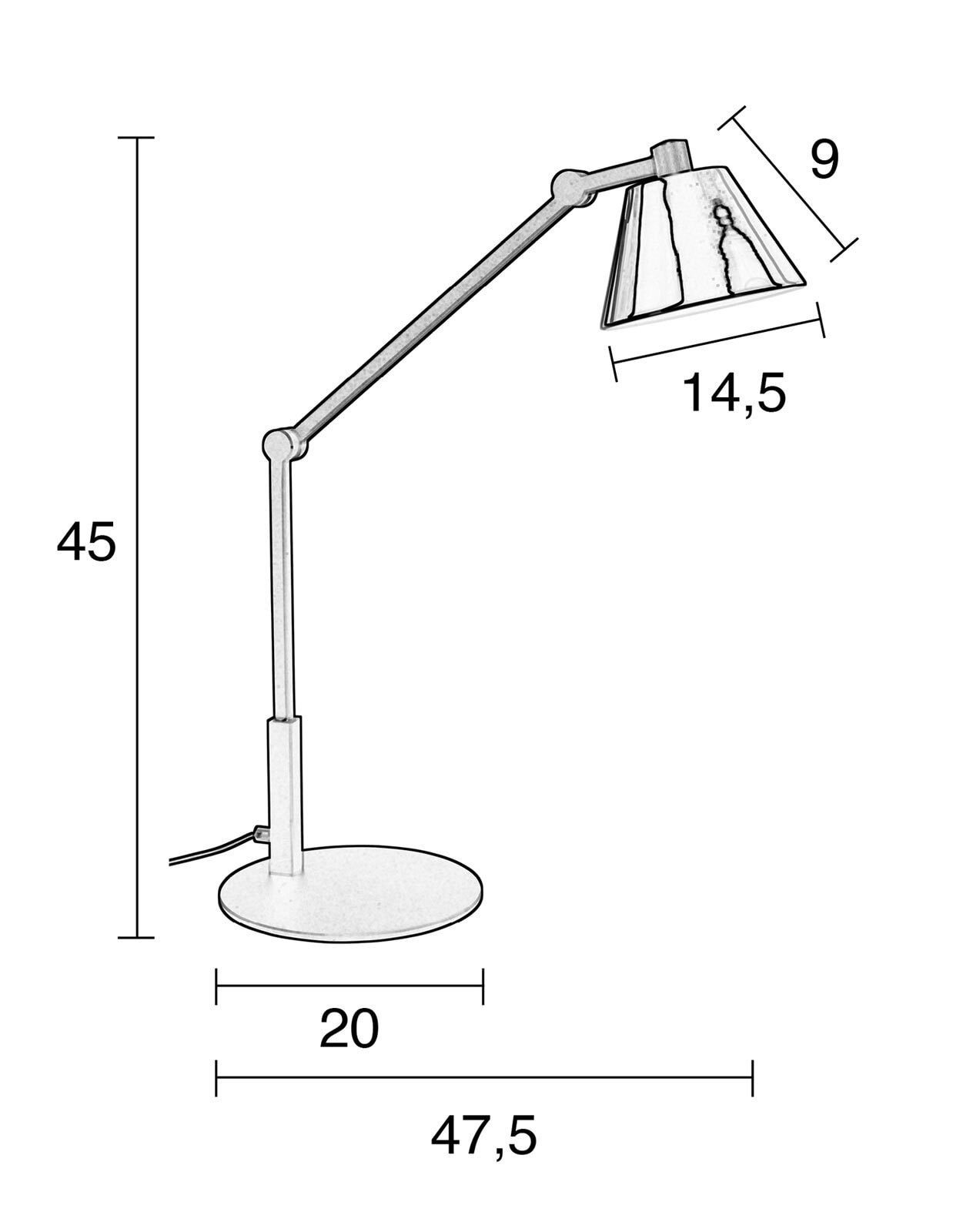 zuiver LED Tischlampe LUB 45 cm