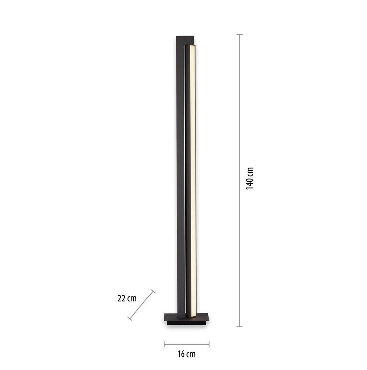 Paul Neuhaus LED Stehlampe PURE-LINES anthrazit