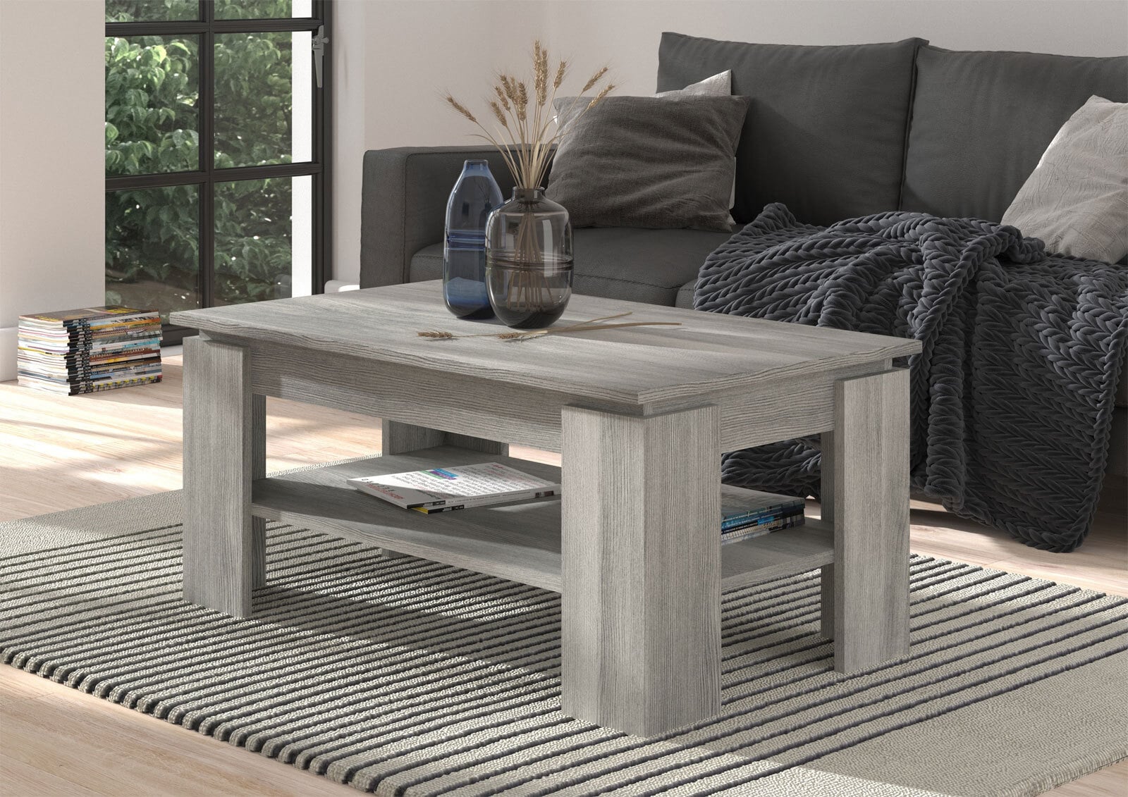 Couchtisch TITAN 100 x 60 cm grau