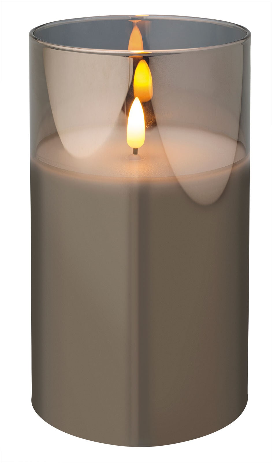 LED Kerze im Glas 17 cm