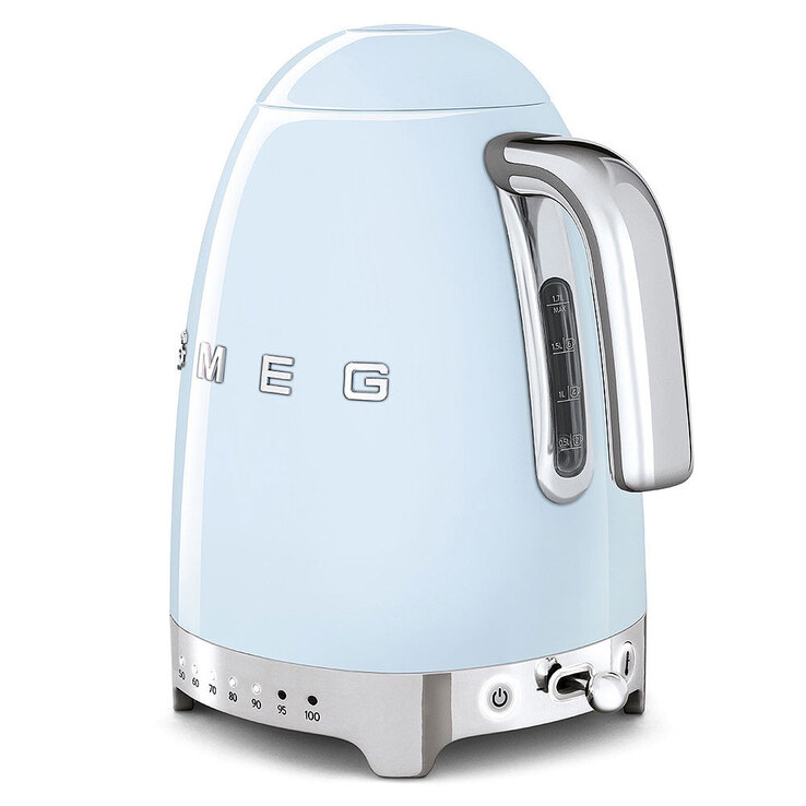 SMEG Wasserkocher 1700 ml variable Temperatursteuerung Pastellblau