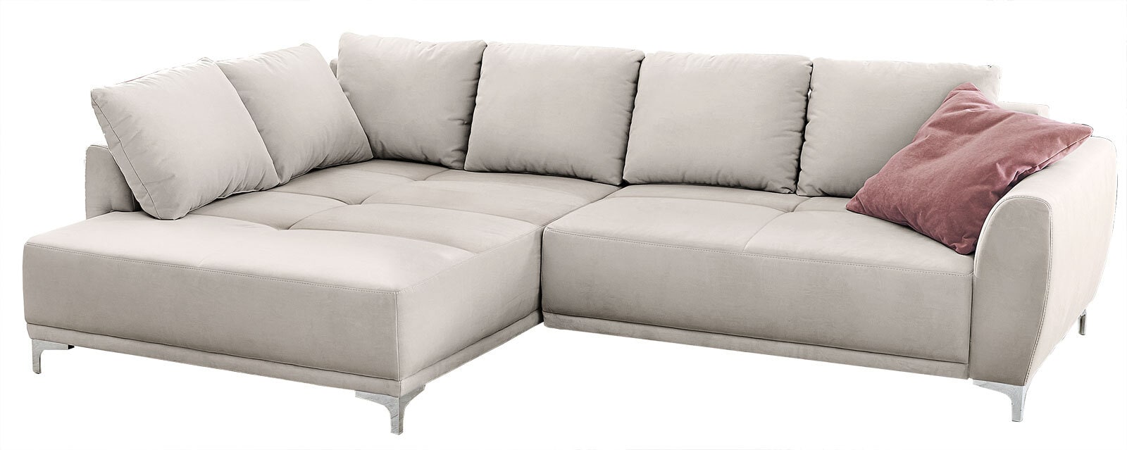 Ecksofa THOMAS SF 275 x 183 cm lichtgrau