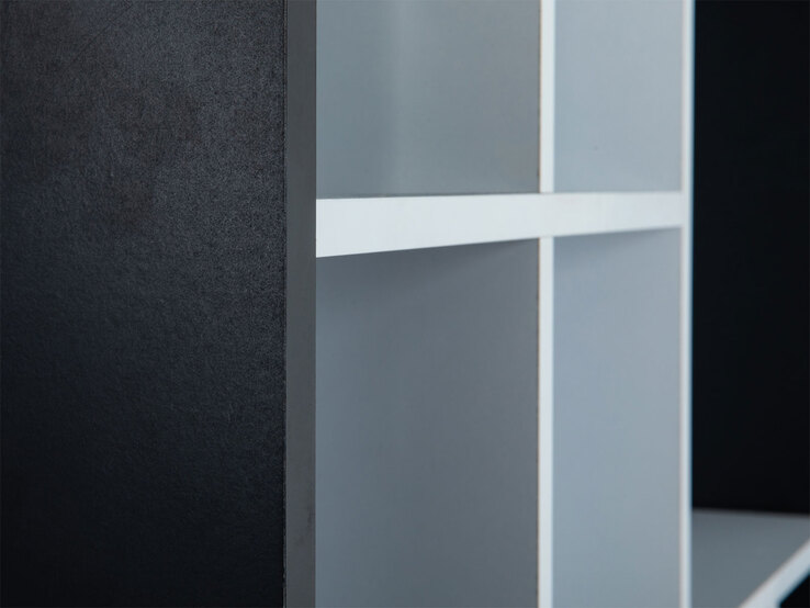 Sammlervitrine PETER 70x70x13 cm Schwarz/Weiß