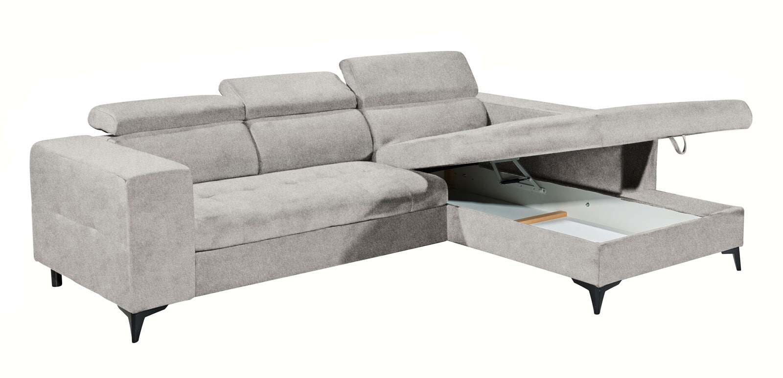 Ecksofa LIV'IN PRAG 282 x 195 cm grau