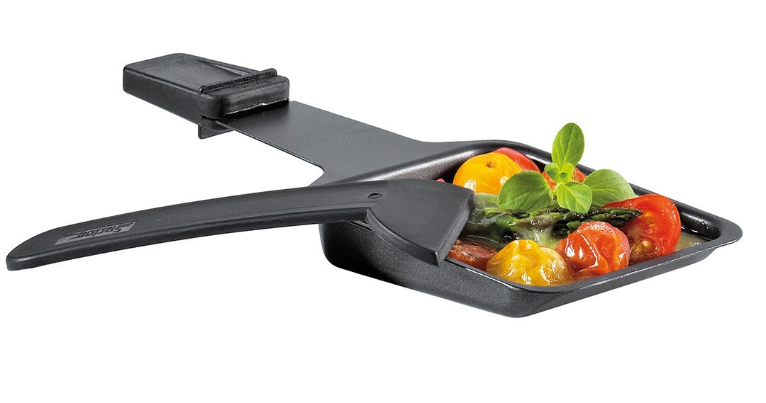 Raclette Set ALU Alugrillplatte rot 17-teilig