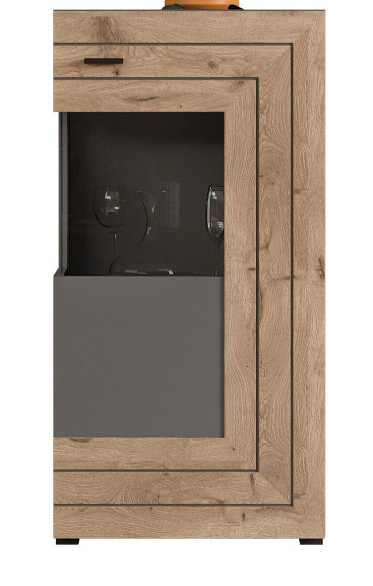 Vitrine FRENO II Oak/ grau