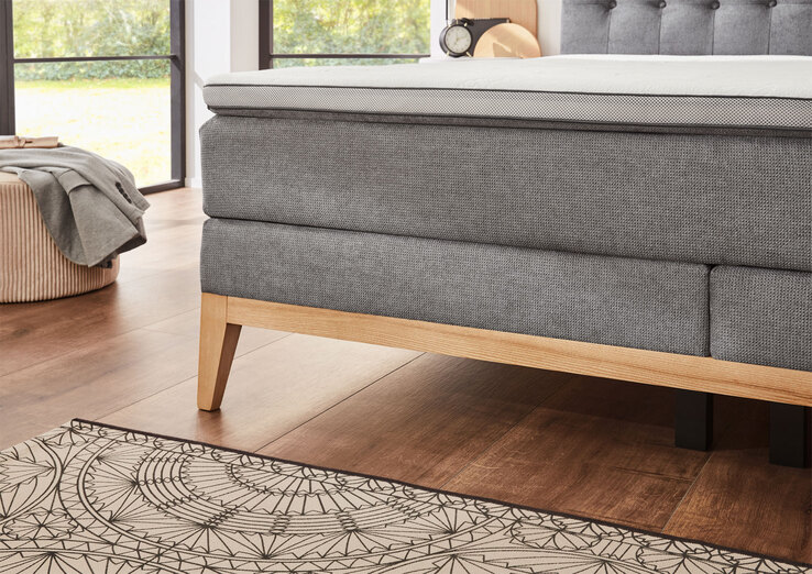 Boxspringbett WESTWOOD grau/ braun