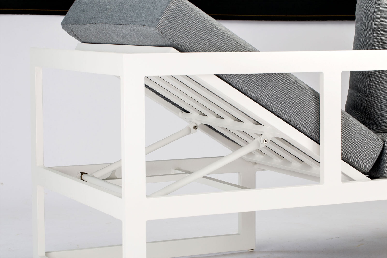BEST Outdoor Loungemöbel Set RHODOS 3-teilig weiß /grau
