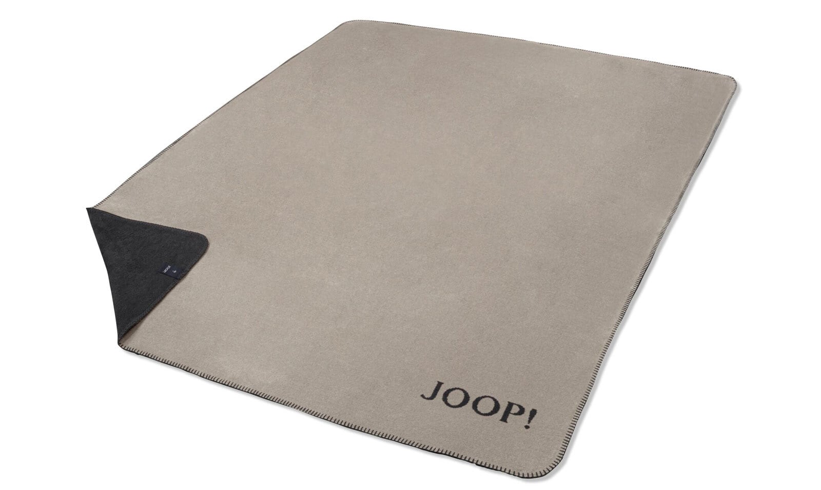 JOOP! Wohndecke UNI DOUBLEFACE 150 x 200 cm grau/braun