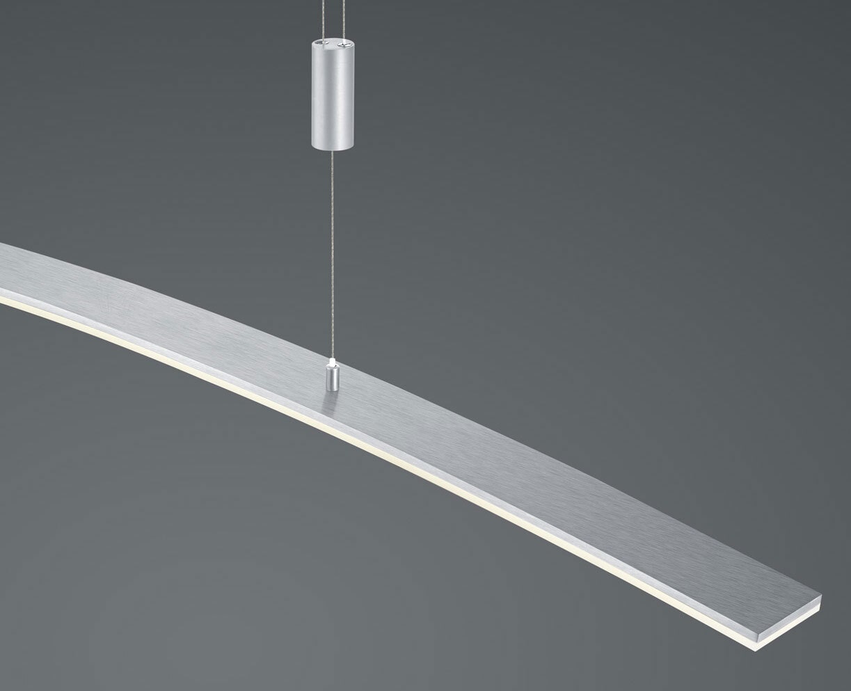 B-LEUCHTEN LED Pendelleuchte NEW LOIRE 100 cm alufarbig