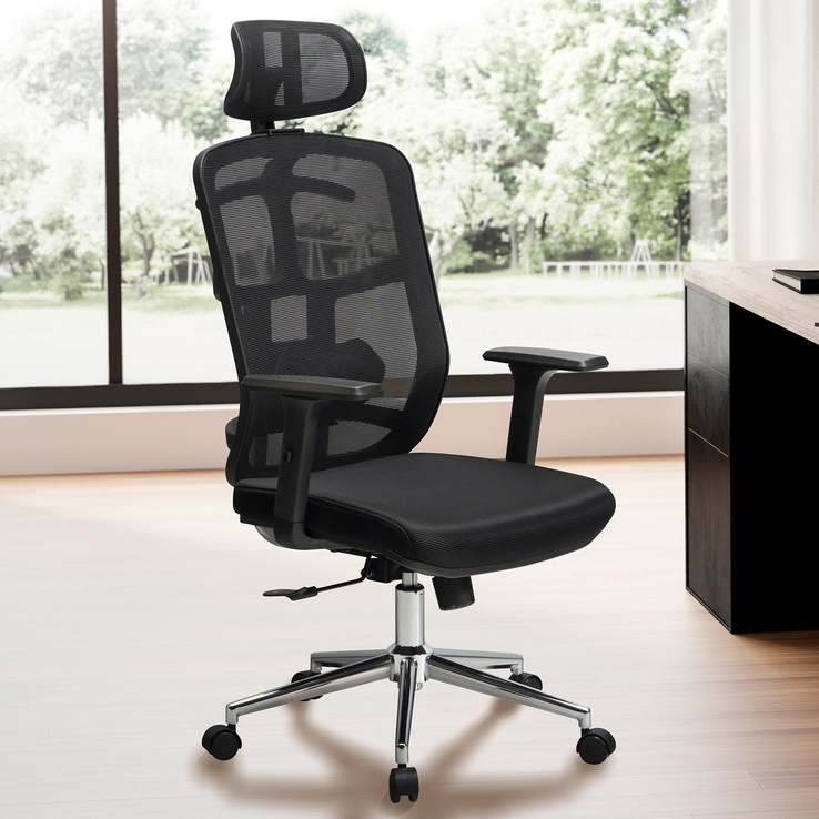 CASAVANTI Bürostuhl 68x130x68 cm Stoff schwarz
