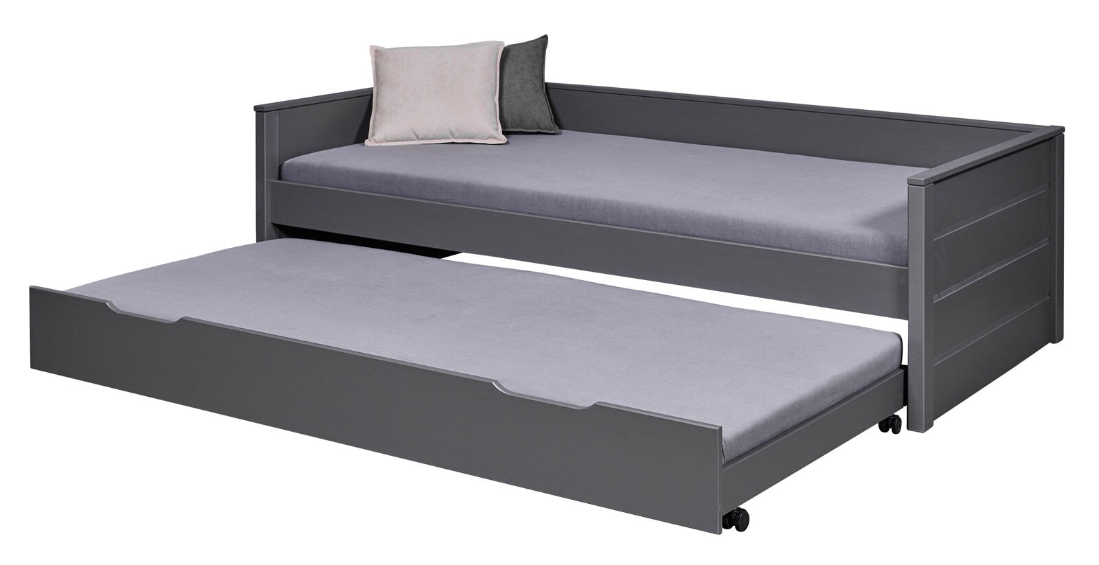 Stauraum-/Funktionsbett NIELES 90 x 200 cm grau