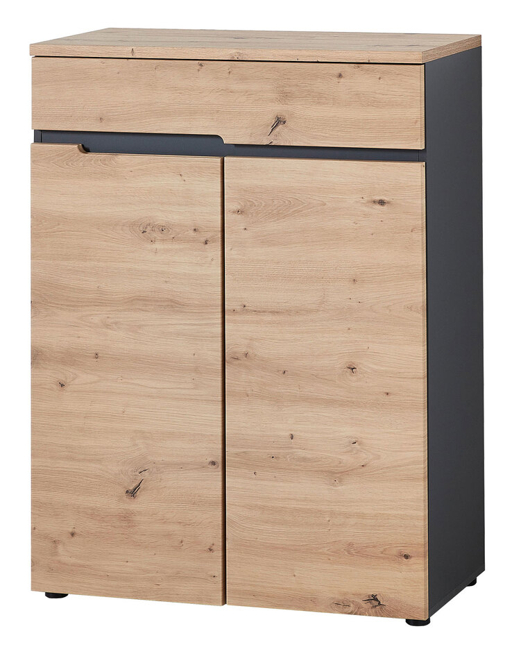 Schuhschrank MEMPHIS 80 x 107 cm Artisan Eiche/ Graphitgrau