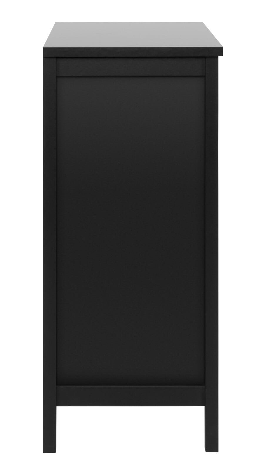 Sideboard CORDOBA 80 x 90 cm schwarz / Geflecht Nobel