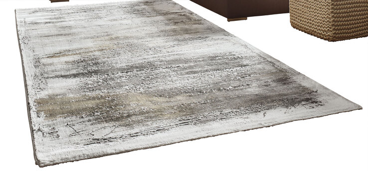Webteppich MODENA 200 x 290 cm grau/gold