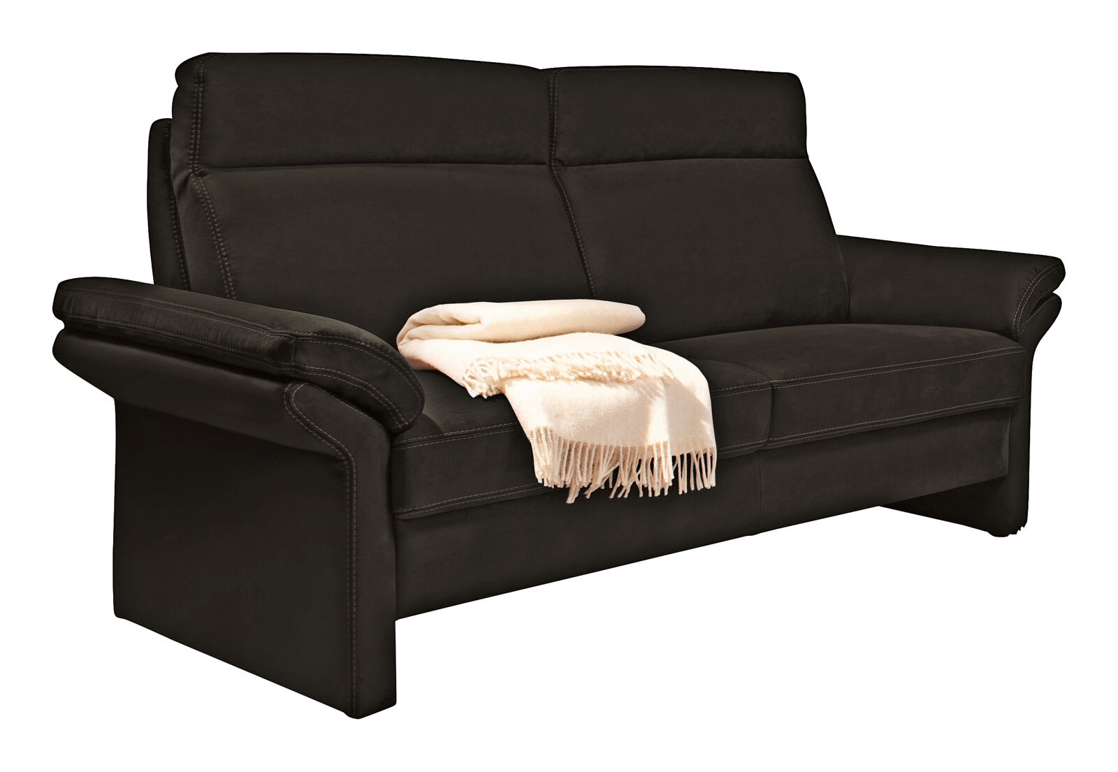 LASCONDO Sofa 2-Sitzer MAXIM I 158 cm Stoffbezug crown espressobraun