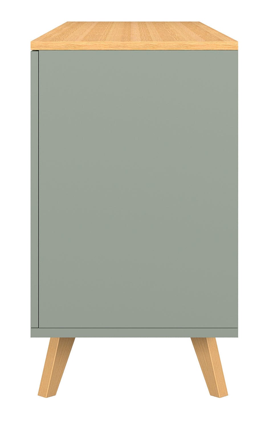 Sideboard WATCH 162 x 77 cm Grün Matt/ Eiche Natur