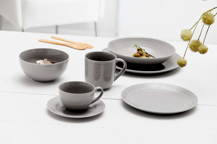 Ritzenhoff & Breker Untertasse LEVI 6er Set grau