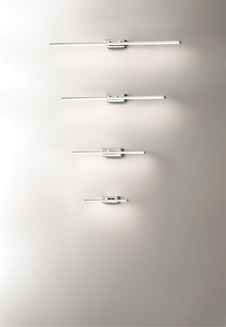 FABAS LUCE LED Spiegelleuchte NALA 75 cm chromfarbig