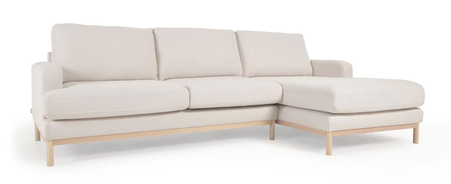 Kave Home Ecksofa MIHAELA 264 x 154 cm weiß