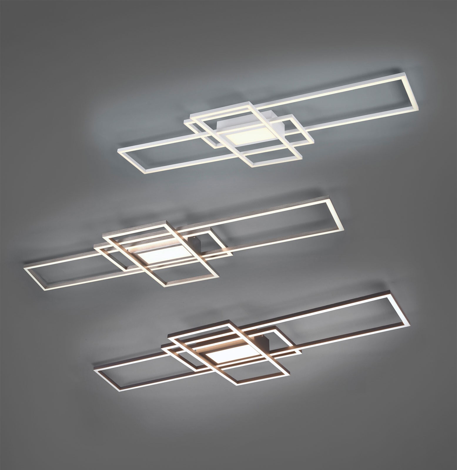 TRIO LED Deckenlampe IRVINE 42 x 105 cm anthrazit