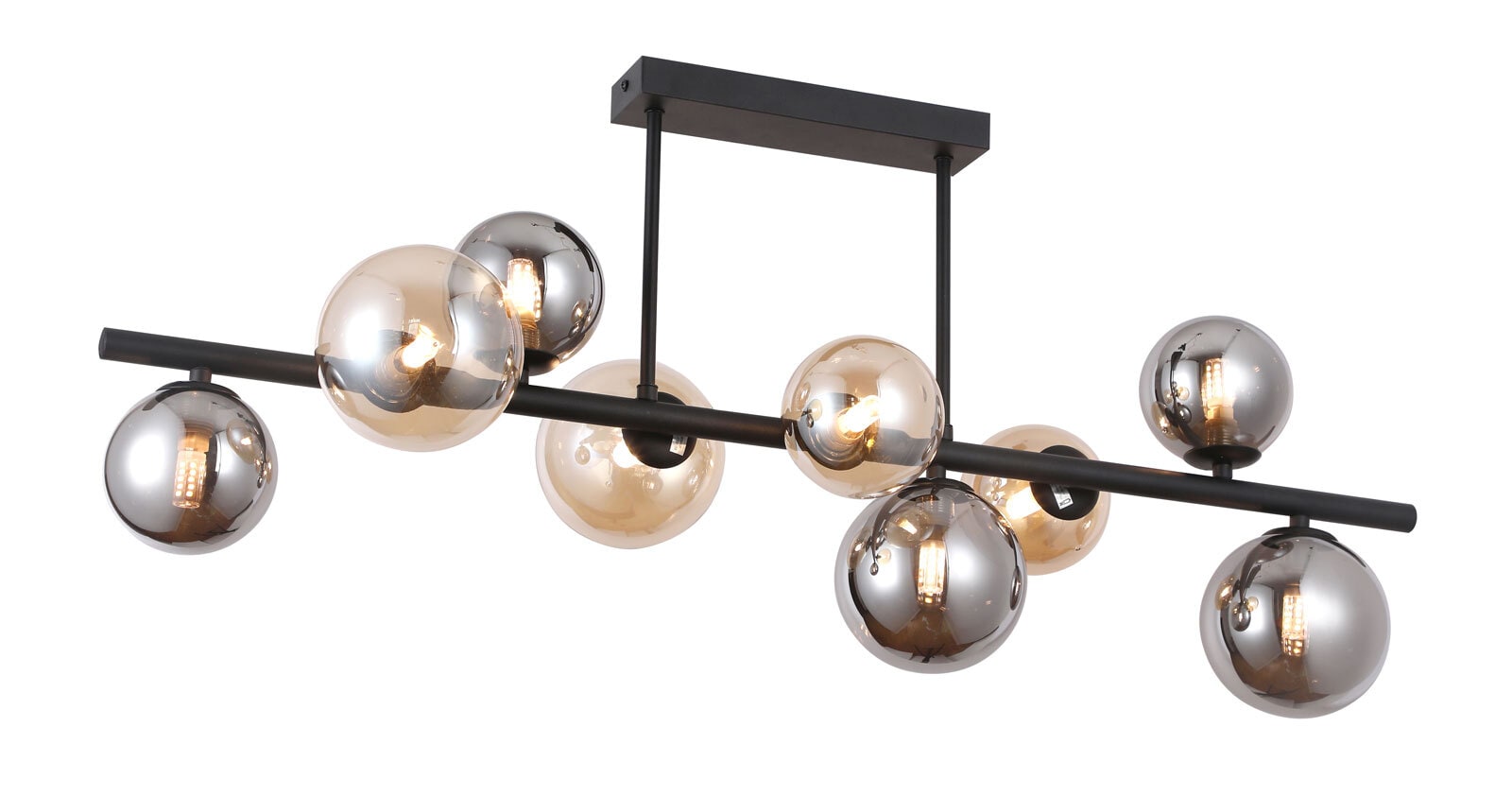 casaNOVA LED Retrofit Deckenlampe ESFERA schwarz /rauch /bernstein