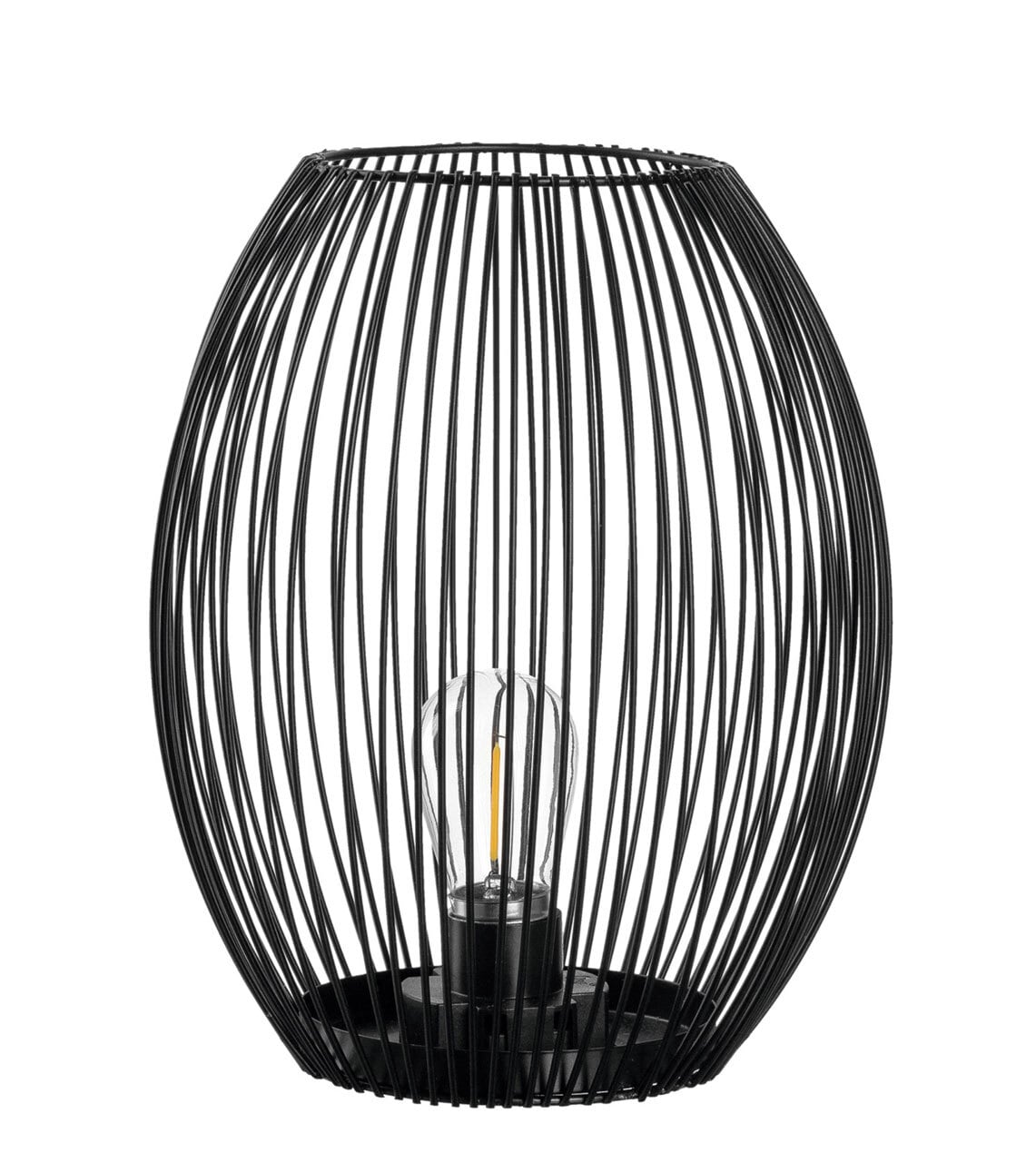 LEONARDO Laterne mit LED 24,5 cm schwarz