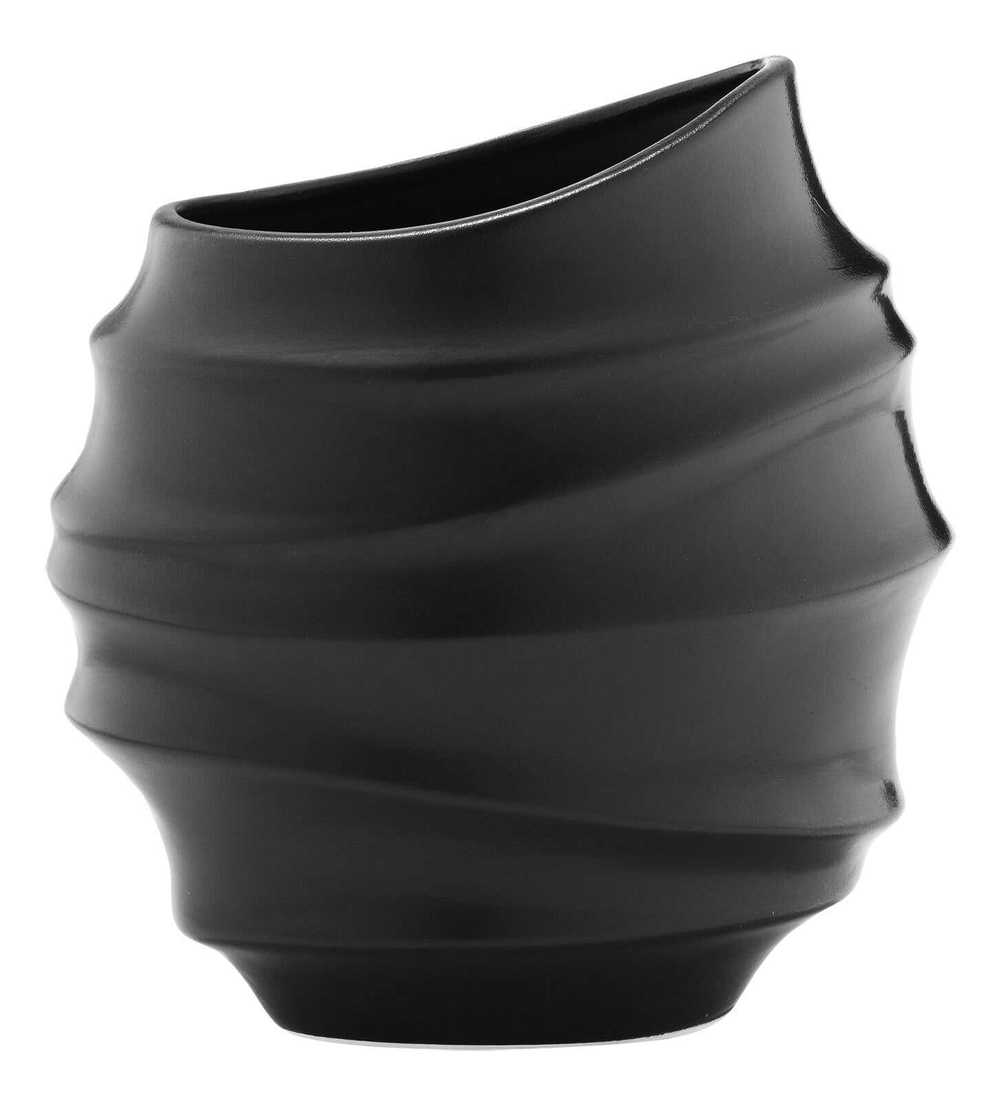 casaNOVA Vase 26 cm schwarz matt