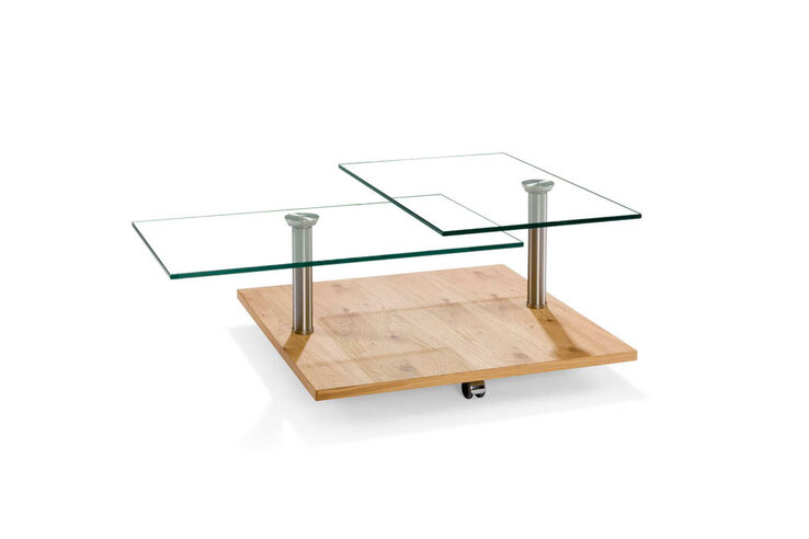 HAUKE HENDRIKS Couchtisch 80 x 80 cm Asteiche/ Edelstahl