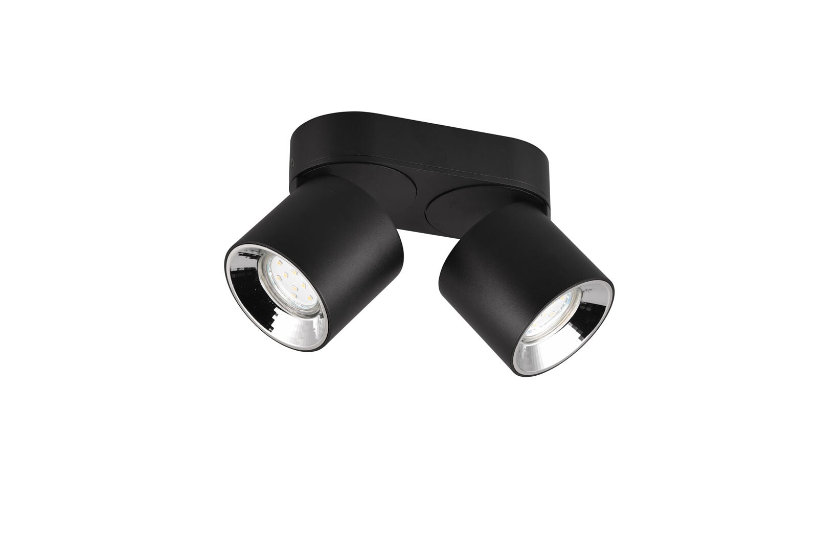 TRIO Retrofit Deckenlampe mit 2 Spots GUAYANA 18 cm schwarz