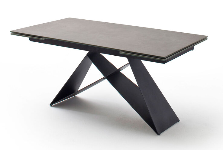 CASAVANTI Esstisch KOBE 160-240 x 90 cm anthrazit/ schwarz