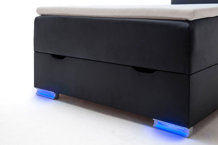 Boxspringbett LAS VEGAS 140 x 200 cm schwarz