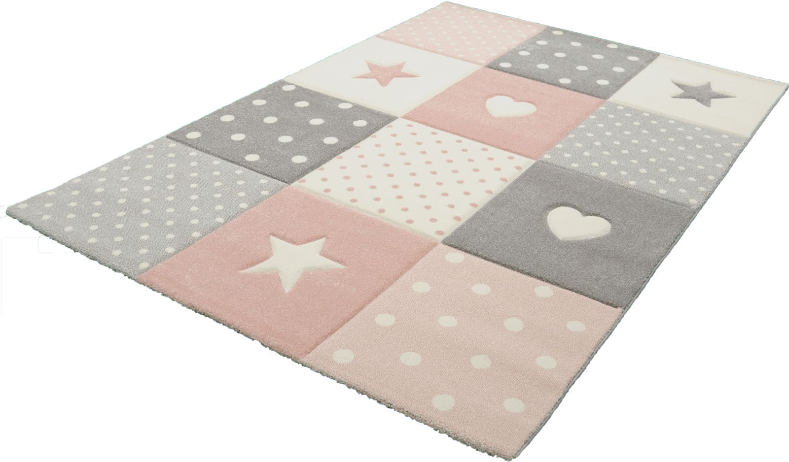 Kinderteppich KIDS STARS 120 x 170 cm rosa