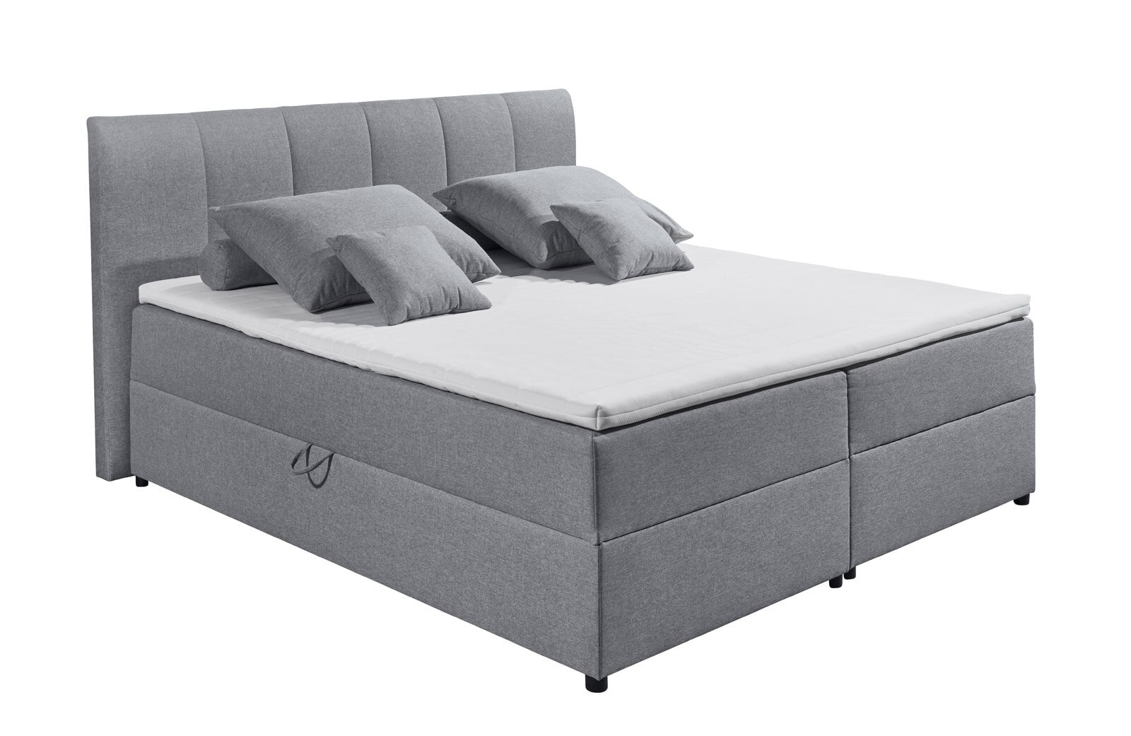 Boxspringbett GRAZIA 180 x 200 cm grau