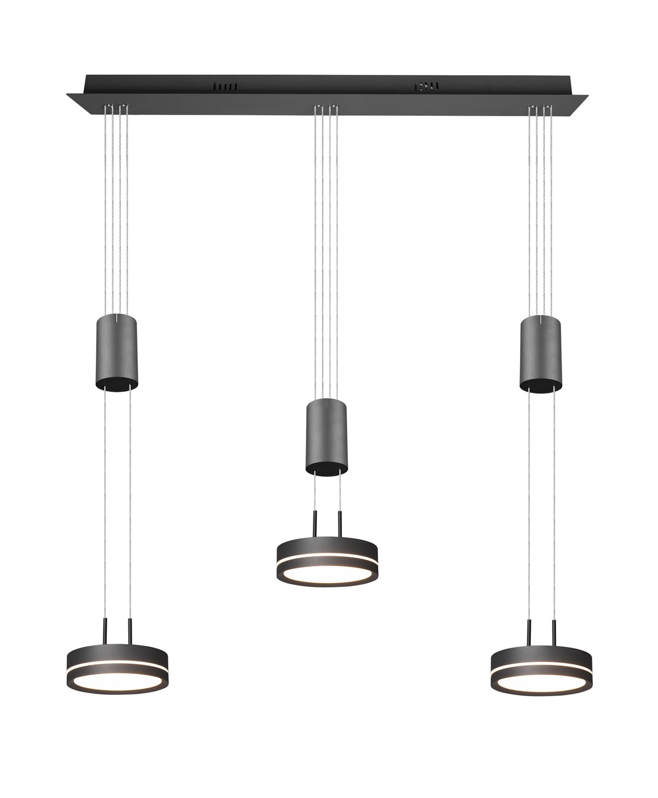 TRIO LED Pendellampe FRANKLIN 3-flg anthrazit