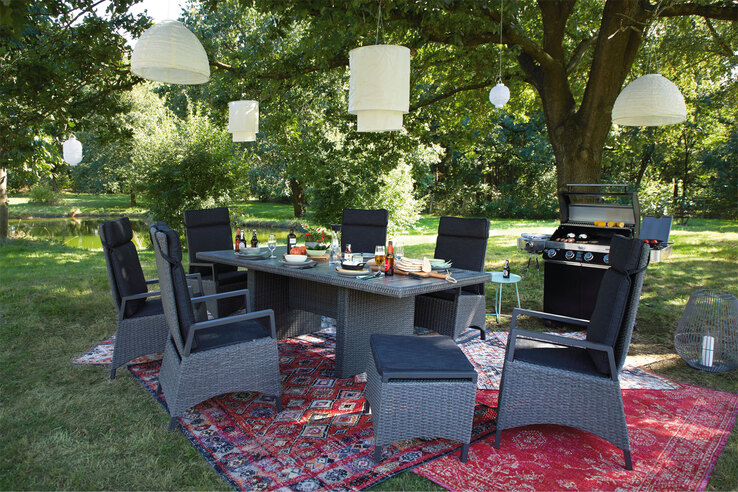 Garden FLAIR Positionsstuhl Garten LEA 2er Set graumix /anthrazit